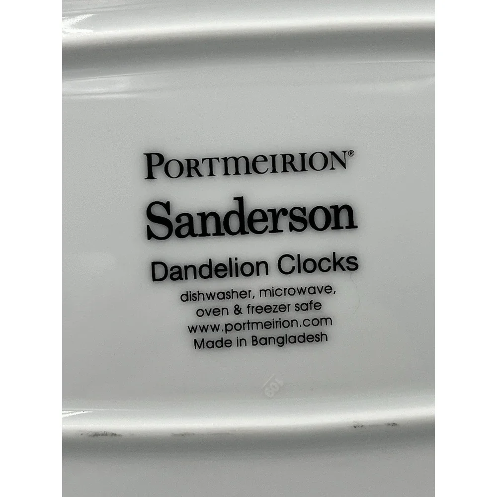 Sanderson Portmeirion Dandelion Clocks Sandwich Tray Platter Retro MCM 12